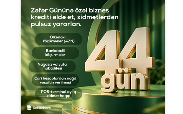 "Rabitəbank" Zəfər Gününə özəl biznes kampaniyasına start verib